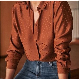 100% silk Rare Sézane Ann shirt - EU 36/small